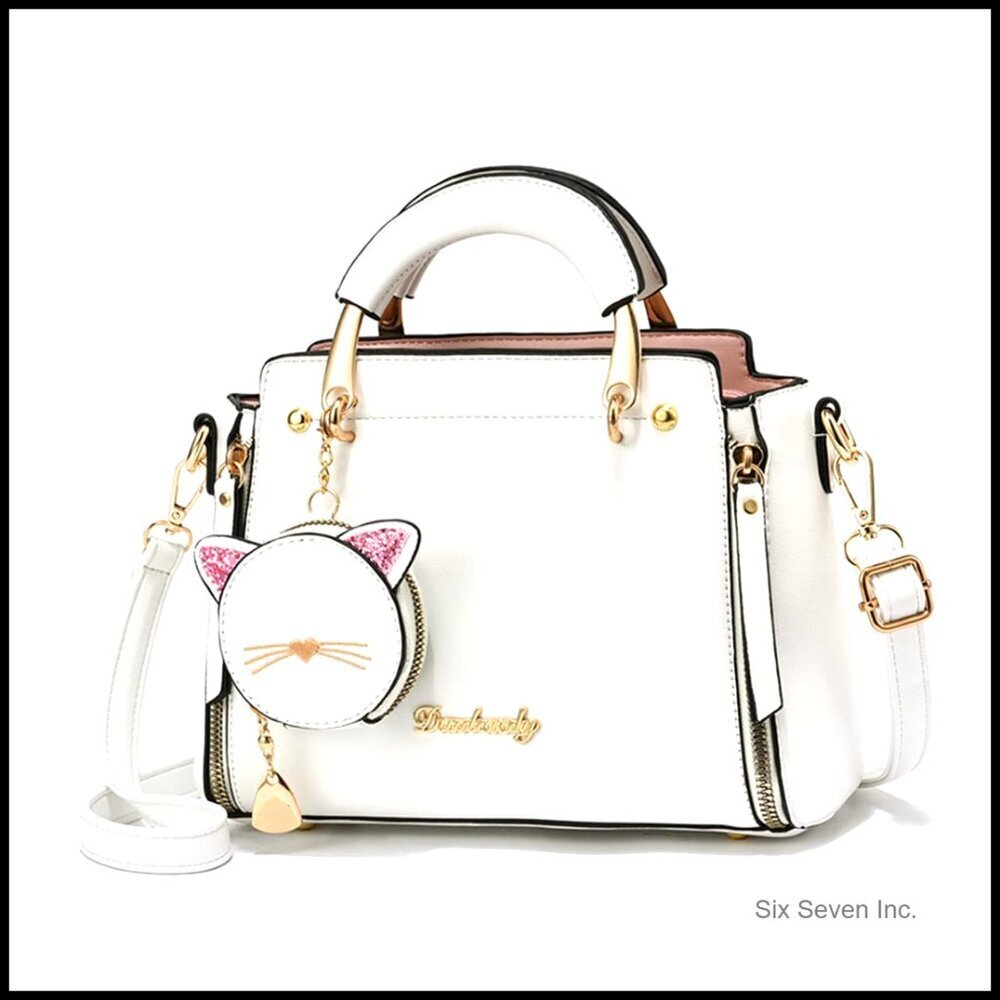 Mini PU Leather Tote Crossbody Satchel Shoulder Bag Chic Elegant Fashion Purse